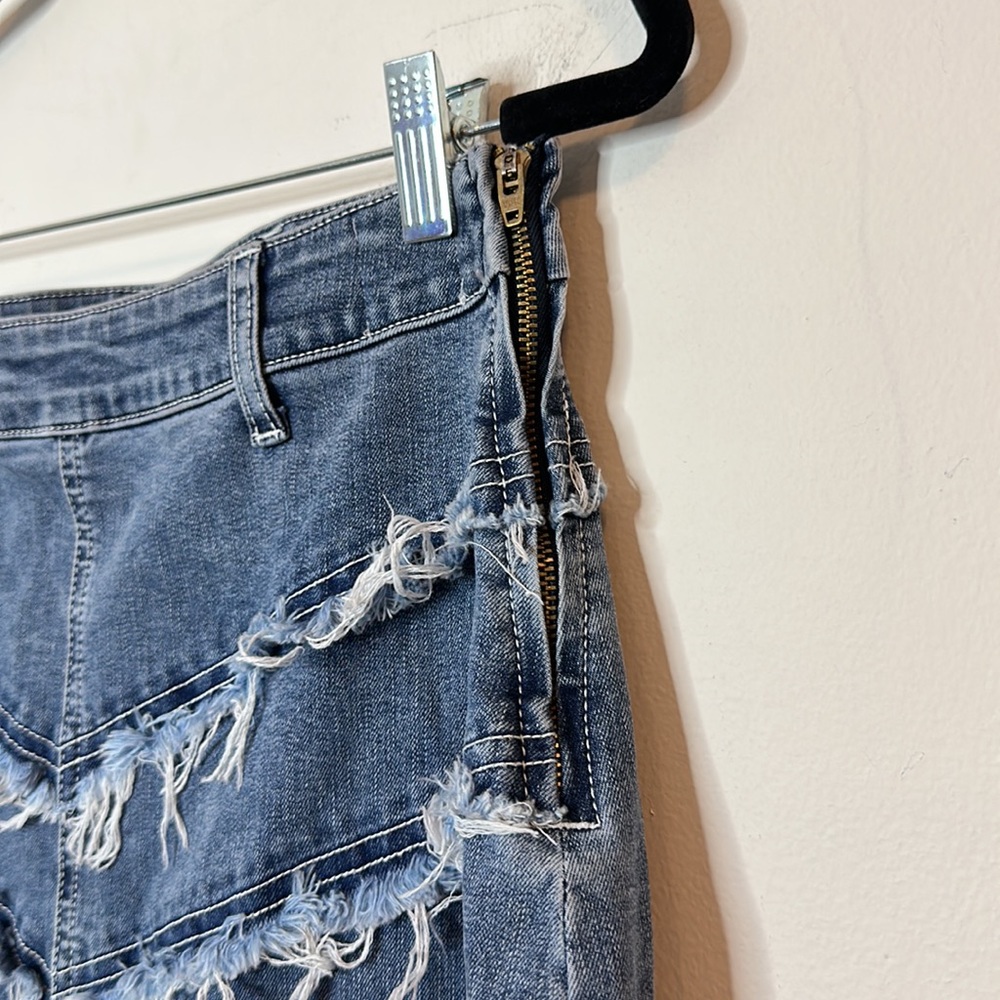 Princess Polly Lune Denim Maxi Skirt Size 6 - Picture 4 of 8